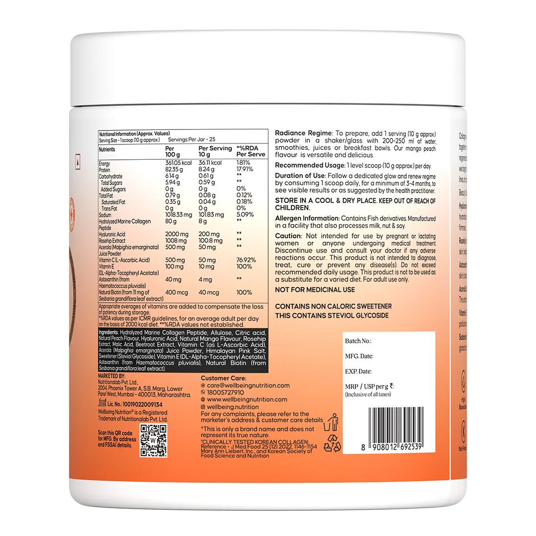 Beauty Korean Marine Collagen Peptides Mango Peach Flavour - Image 14