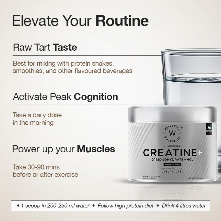 Creatine Monohydrate + HCL | 100g | 300mg Taurine | Unflavoured - Image 3