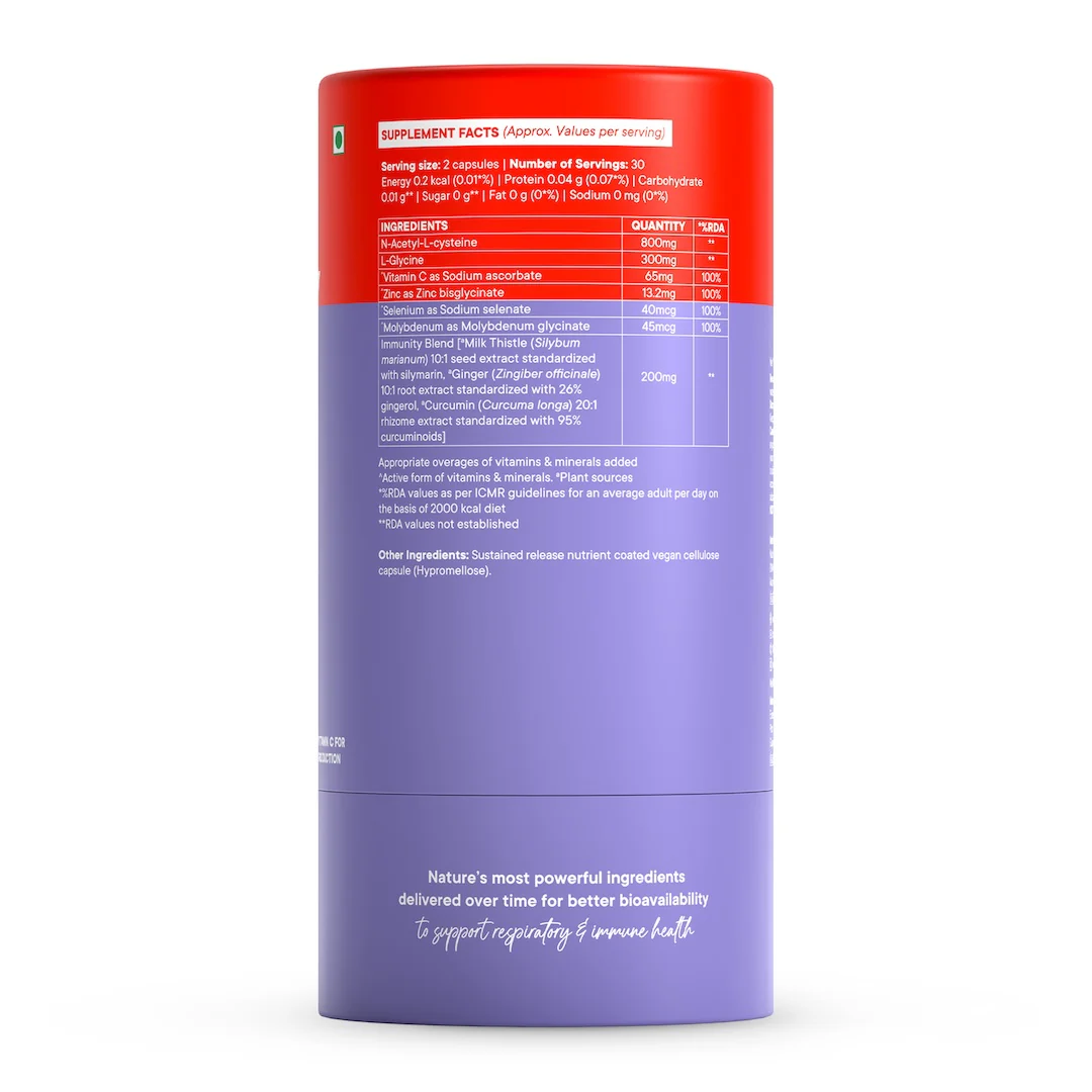 Slow Advanced N-Acetyl-Cysteine + Glycine Capsules - Image 8