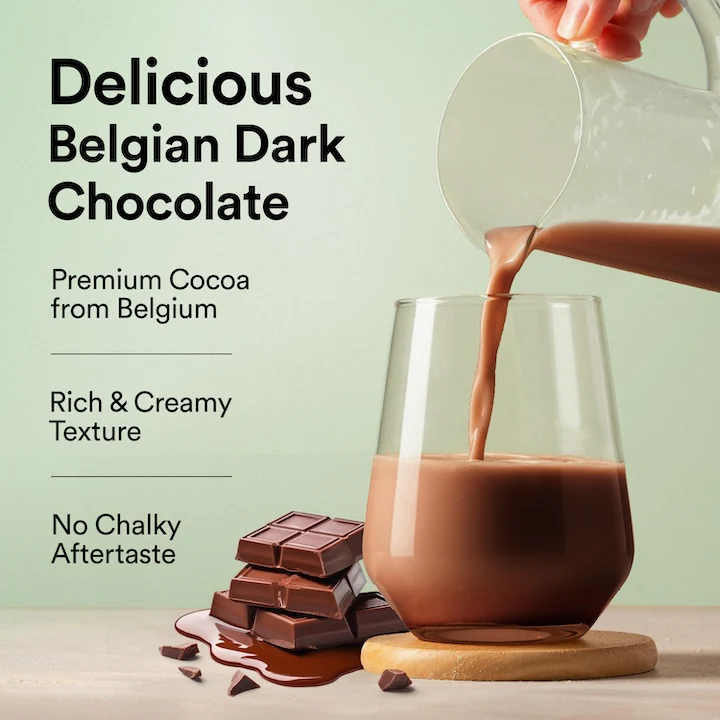Vegan Protein 22g | 907g | 3B CFU Probiotics | Belgian Dark Chocolate - Image 6