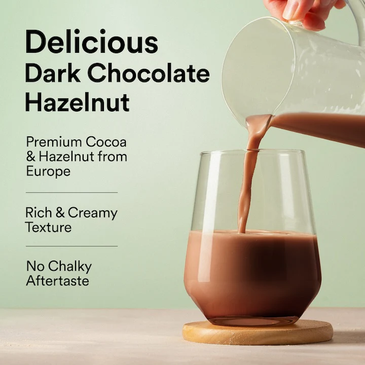 Vegan Protein 22g | 500g | 3B CFU Probiotics | Dark Chocolate Hazelnut - Image 6