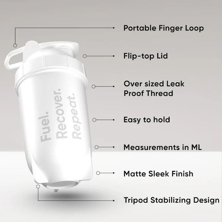 Wellbeing Nutrition Bullet Shaker ( White ) - Image 4