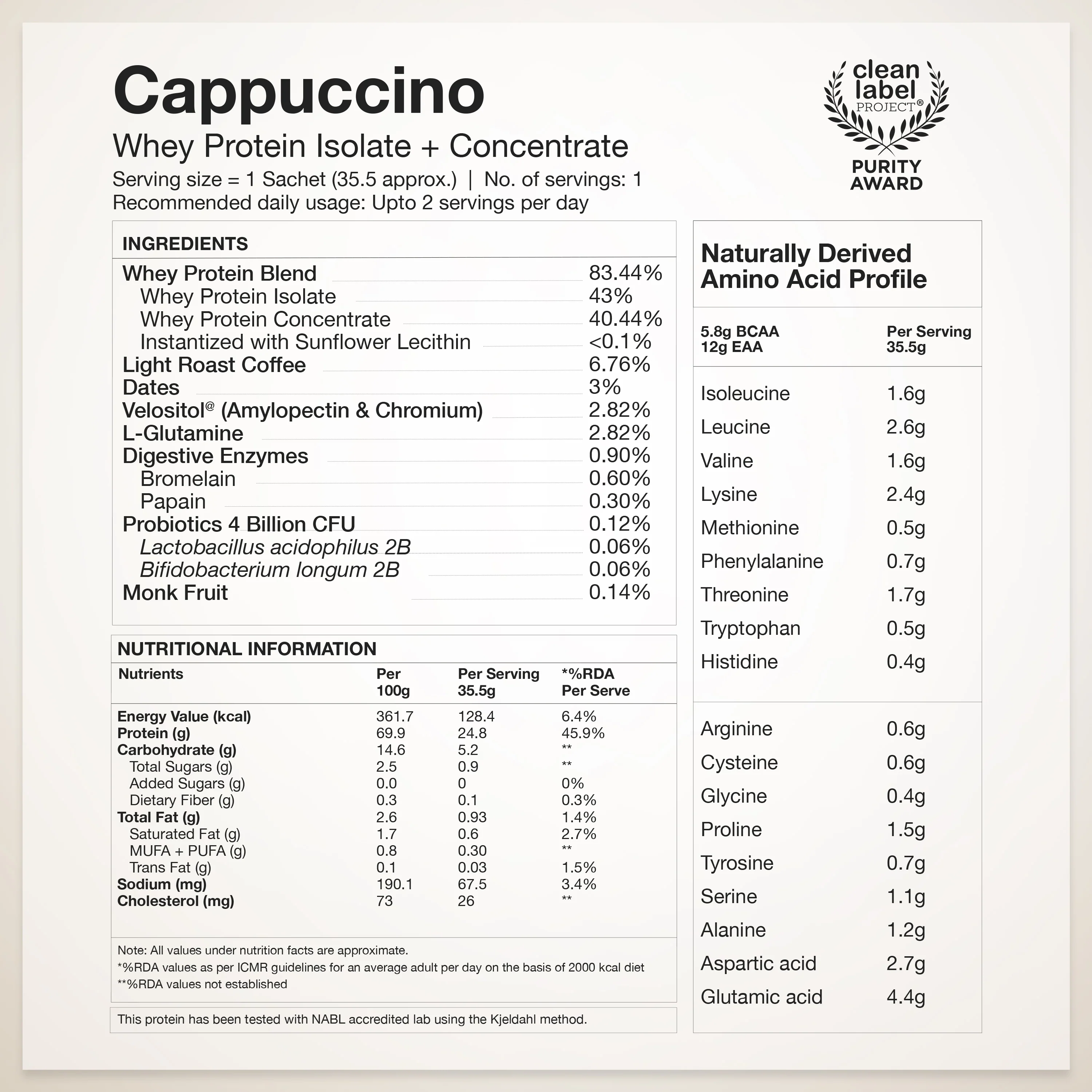 Whey Protein Blend Cappuccino Gift Sachet - Image 7
