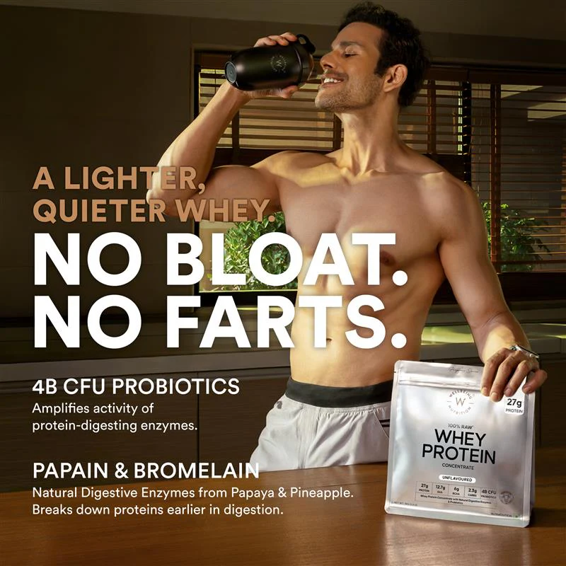 Whey Protein Concentrate 27g | 1kg | 4B CFU Probiotics | Unflavoured - Image 3
